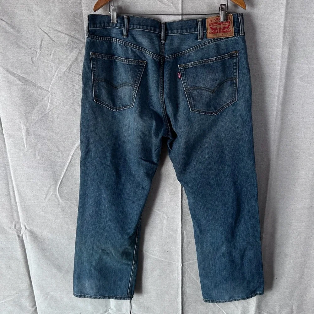 Levis 559 Relaxed Straight Jeans Mens‎ 38x30 Blue Medium Wash Denim 00559-0733